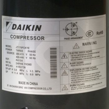 Спиральный компрессор Daikin 142430J JT170FCKYE (4,50KW) Daikin JT170FCKYE(code 142430J)