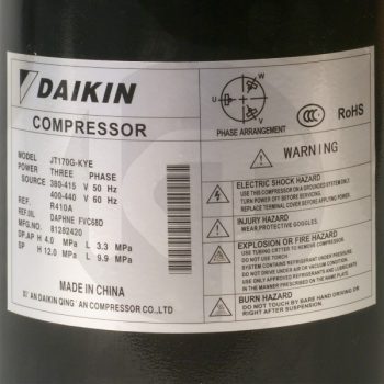 Спиральный компрессор Daikin 300813P JT170G-KYE@B (4,50KW) Daikin JT170G-KYE(code 300813P)