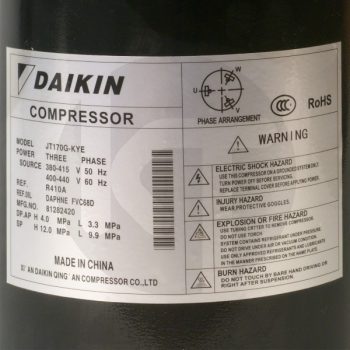 Спиральный компрессор Daikin 300813P JT170G-KYE@B ; Daikin JT170G-KYE(code 300813P)