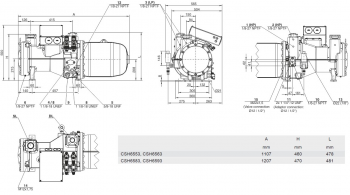 Полугерметичный компрессор Bitzer CSH 6563-60Y