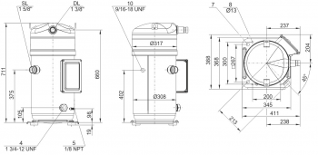 Спиральный компрессор Bitzer Orbit GSD80385VA