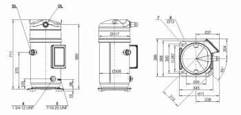 Спиральный компрессор Bitzer Orbit Boreal GSD80385VW