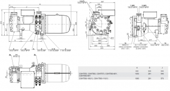 Полугерметичный компрессор Bitzer CSH7563-80Y