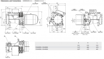 Полугерметичный винтовой Bitzer CSH6563-40Y